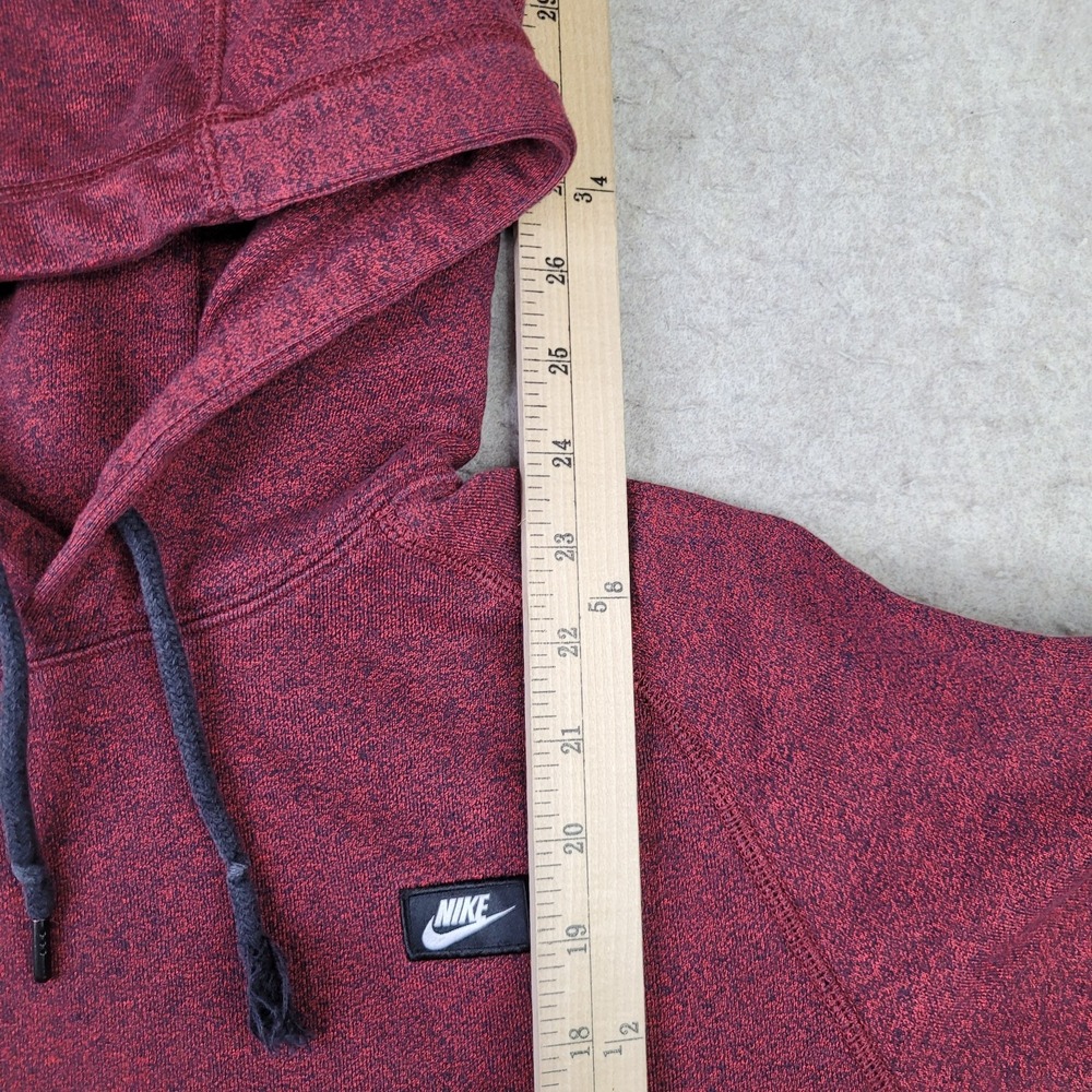 Nike French Terry Pullover Men's Shoebox Hoodie Red Black 678564 Sz S Sweatshirt - Picture 7 of 8